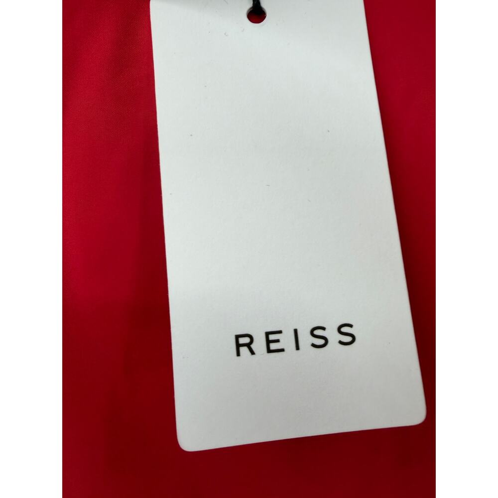 REISS Thea Short Puffer Jacket NEW Size S Red Quilted Hoodie $565 Coat Winter - Picture 2 of 16